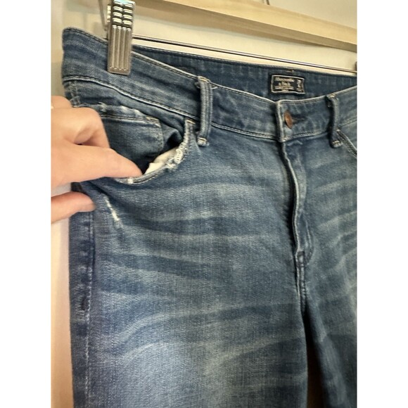Abercrombie & Fitch Jeans Harper Low Rise Ankle Distressed Women’s 29/8 SHORT - Picture 4 of 11